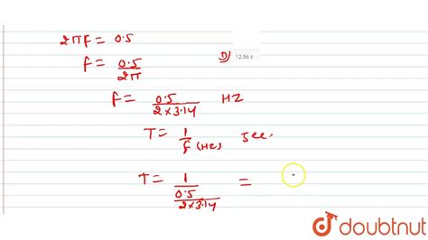 frequency in terms of omega.